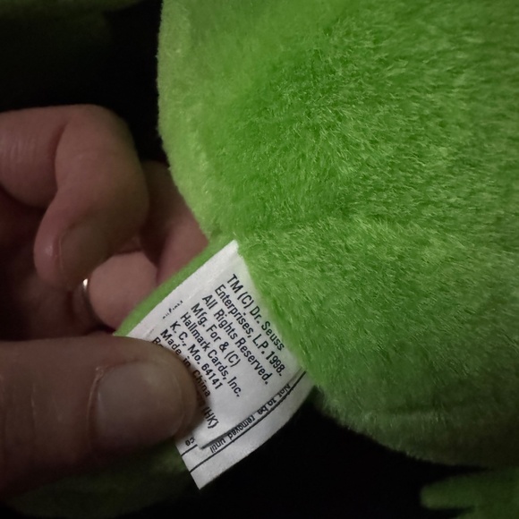 Vintage 1998 Grinch dr. Suess holiday stuffie - Picture 5 of 6